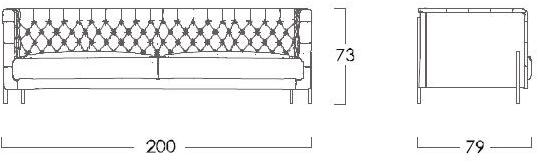 Jetclass Тафтинговый 3-местный диван из ткани Callie Jci306w  - Вид №1