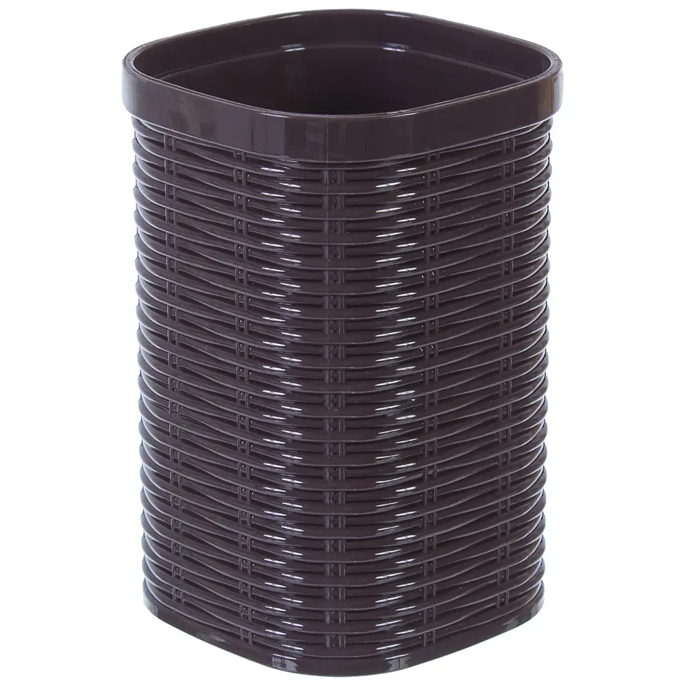 Стакан для зубных щёток настольный Swensa «Rotang» пластик цвет коричневый STLM-2062545