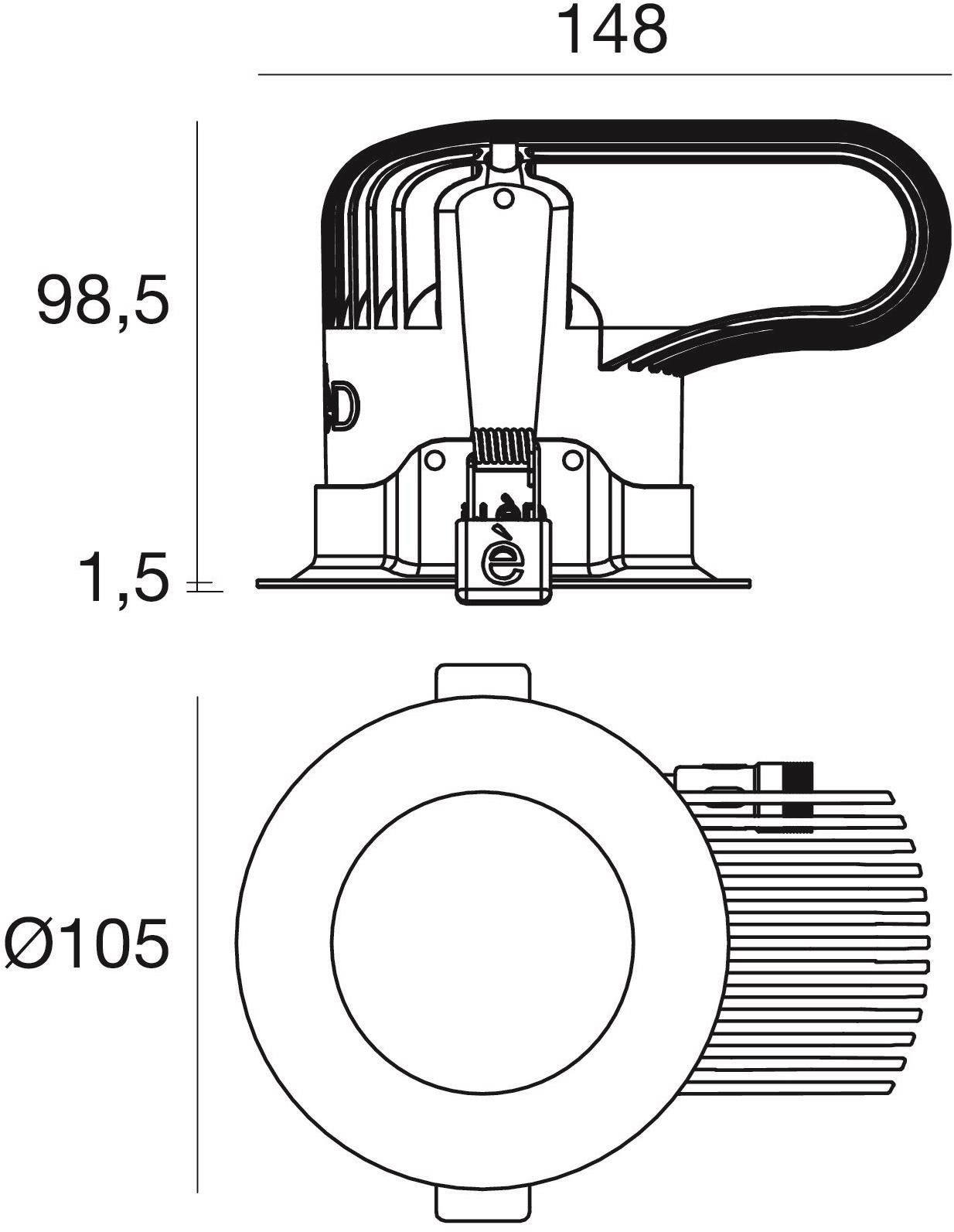 Linea Light Group Круглый встраиваемый светодиодный светильник из алюминия sun-id-1377915 - Вид №5
