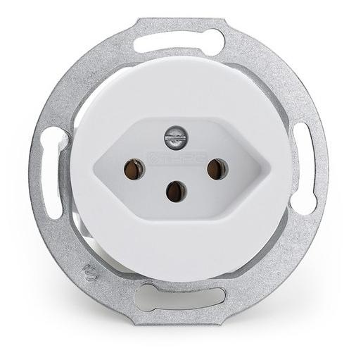 THPG Швейцарская одинарная розетка из фарфора  100873  - Вид №1