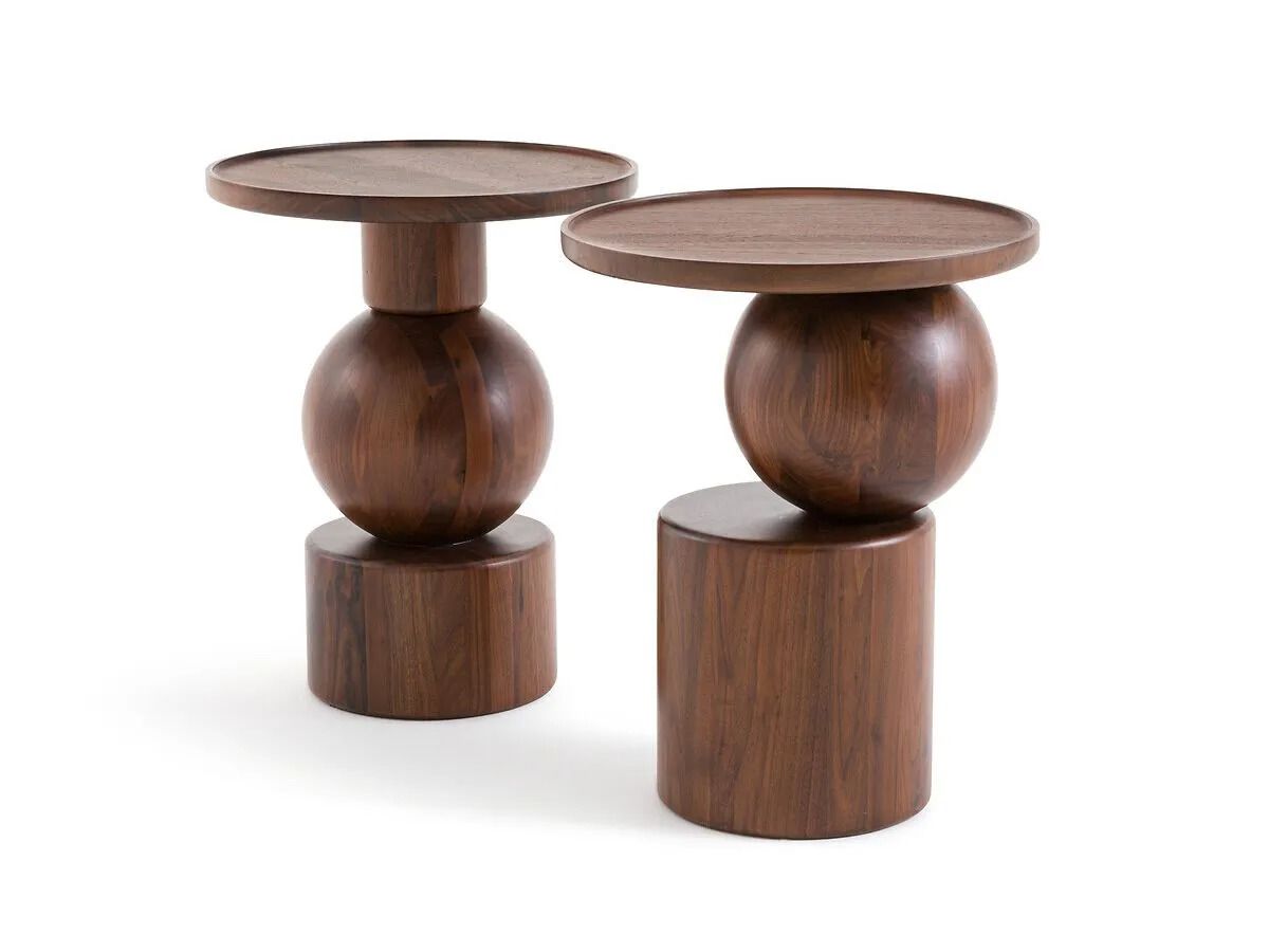 Круглый журнальный столик из орехового дерева AMPM STIGIDO ARCH-00134075