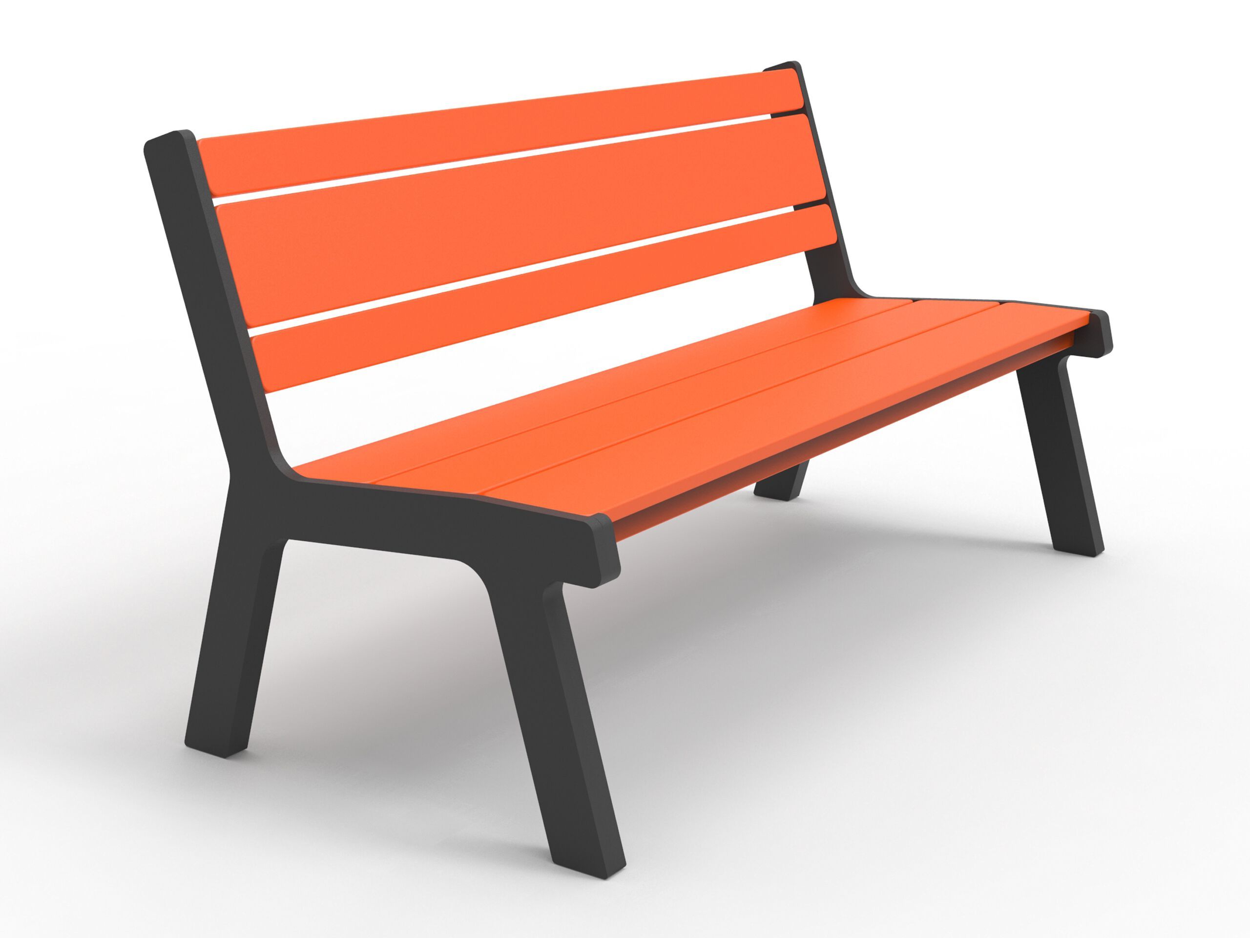 Скамейка из полиэтилена со спинкой Donye MOONLIGHT ARCH-00061342 - Вид №2