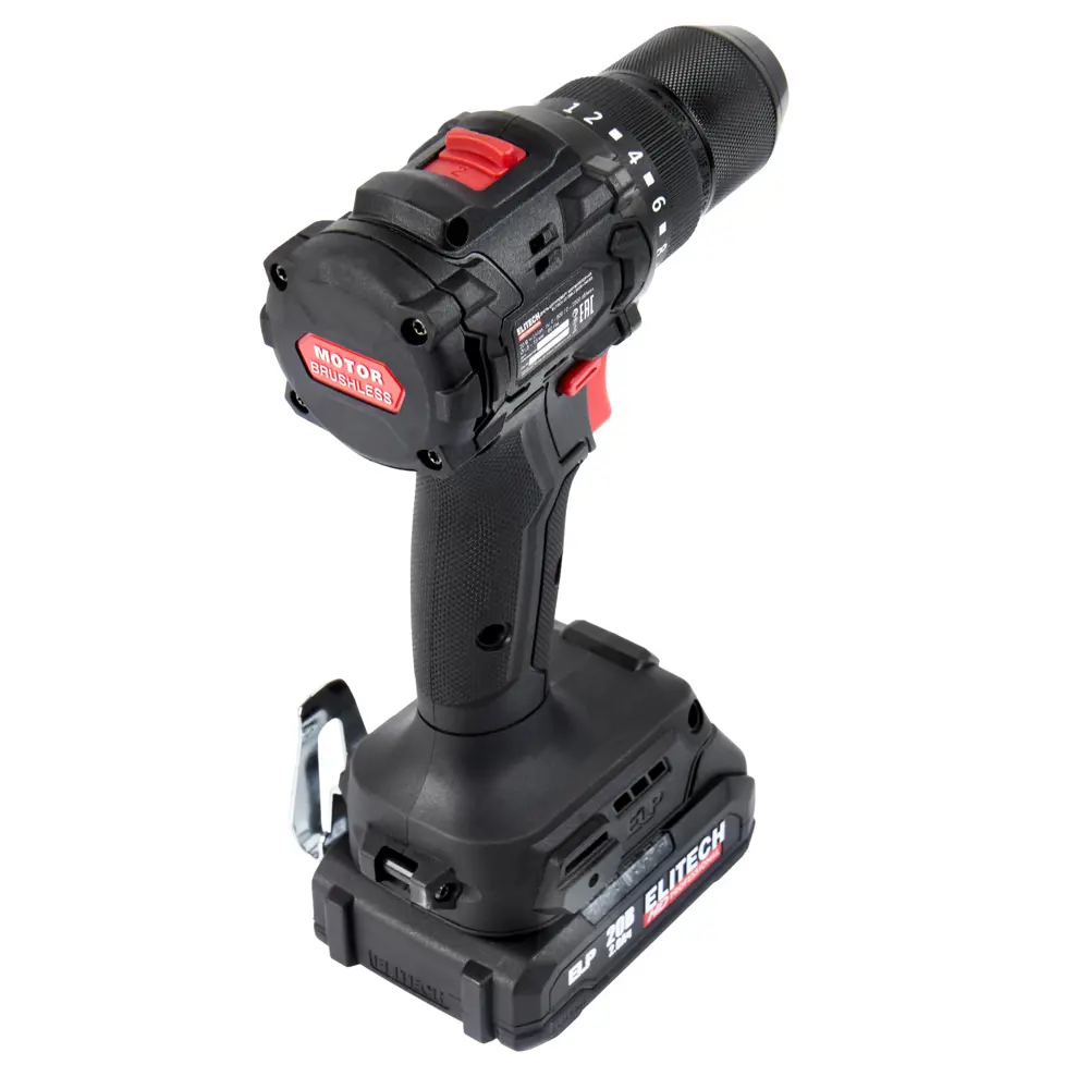 Аккумуляторная дрель-шуруповерт ELITECH HD CD20SL2 с двумя батареями 89391479 STLM-1541489 - Вид №5