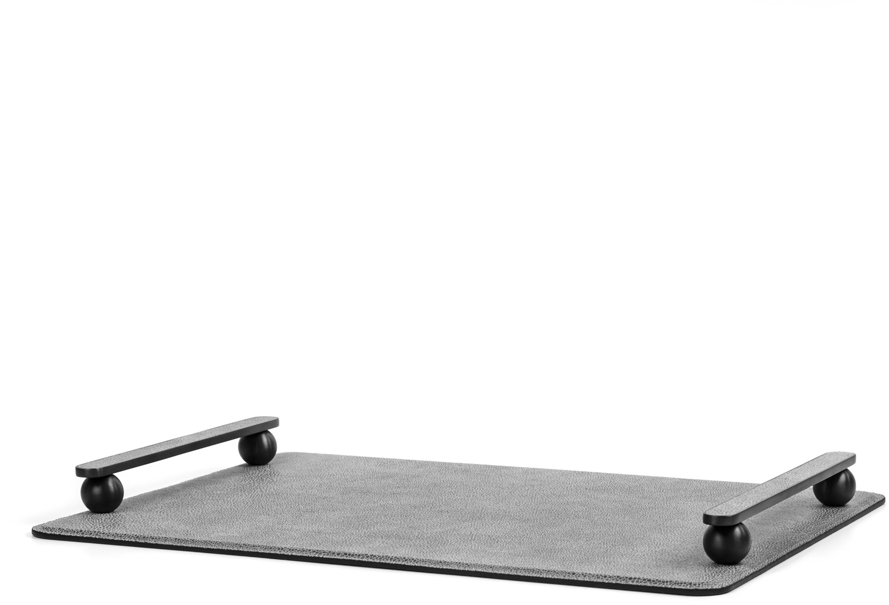 Памфили Поднос - 35,5X35,5 см / металл-хром/ари-кожа_тауп