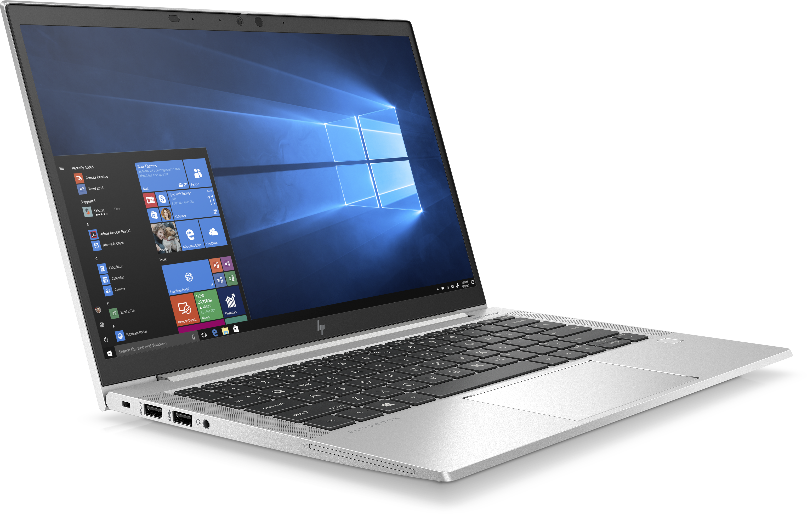 177D1EA#ACB elitebook 830 g7 13.3"(1920x1080)/intel core i7 10510u(1.8ghz)/8192mb/256ssdgb/nodvd/int:intel hd graphics 620/50whr/war 3y/1.33kg/silver/w10pro + 250nit, подсв. клав HP Santreyd  - Вид №2
