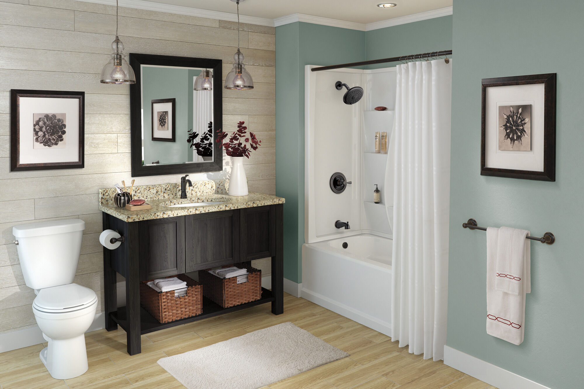 Настенный комплект для ванны 60 "x 32" Delta Faucet 40044 - Вид №2