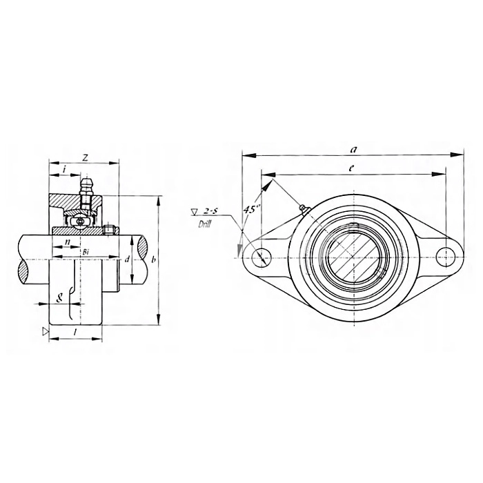 IS2014 Подшипниковый узел UCFL208 ISKRA  - Вид №1