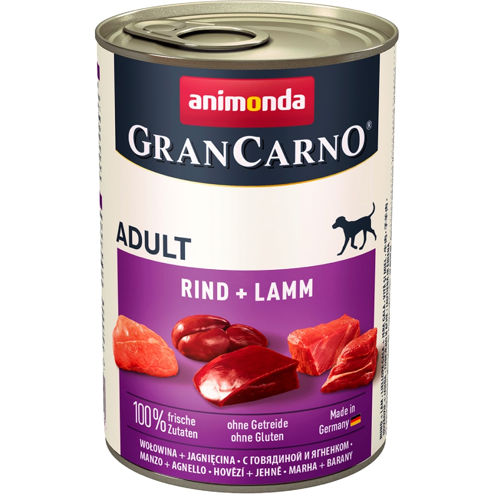 ПР0060002 Корм для собак Gran Carno Original Adult говядина и ягненком банка 400г Animonda 