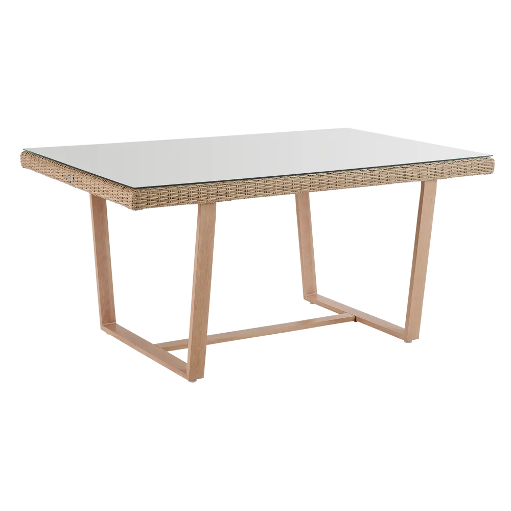 Стол садовый NATERIAL Medena с ротанговым плетением и стеклянной столешницей 82509552 STLM-0028915 - Вид №1