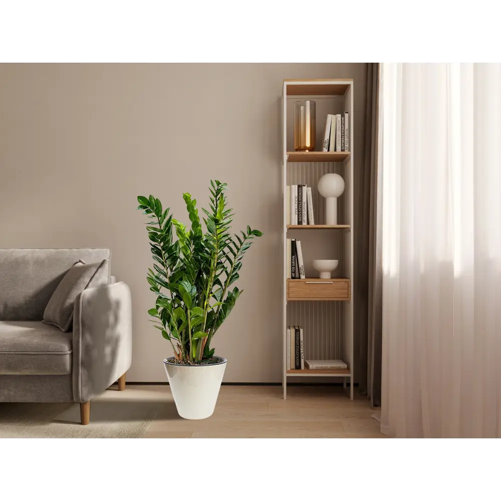 Кашпо Homver London ø33 h30.5 см v16 л пластик светло-бежевый STLM-2181059 - Вид №3