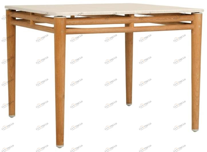 JANUS et Cie Квадратный обеденный стол из травертина Konos sun-id-1365720