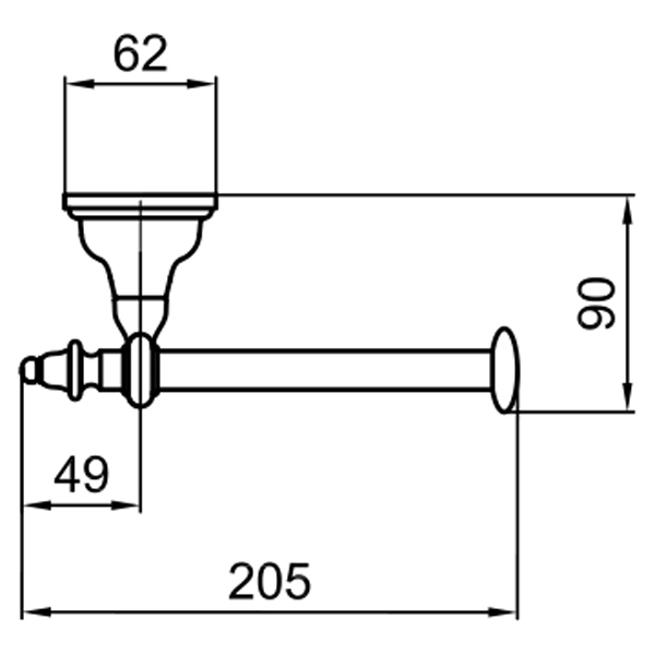 AM500801010 Держатель для бумаги Webert Ottocento - Вид №1