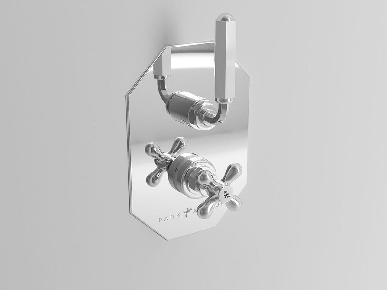 Встраиваемый смеситель для душа с пластиной Park Avenue Dark White ARCH-00074811