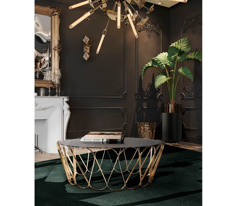 0-072 Золотой центральный стол Водолей Boca Do Lobo  - Вид №10