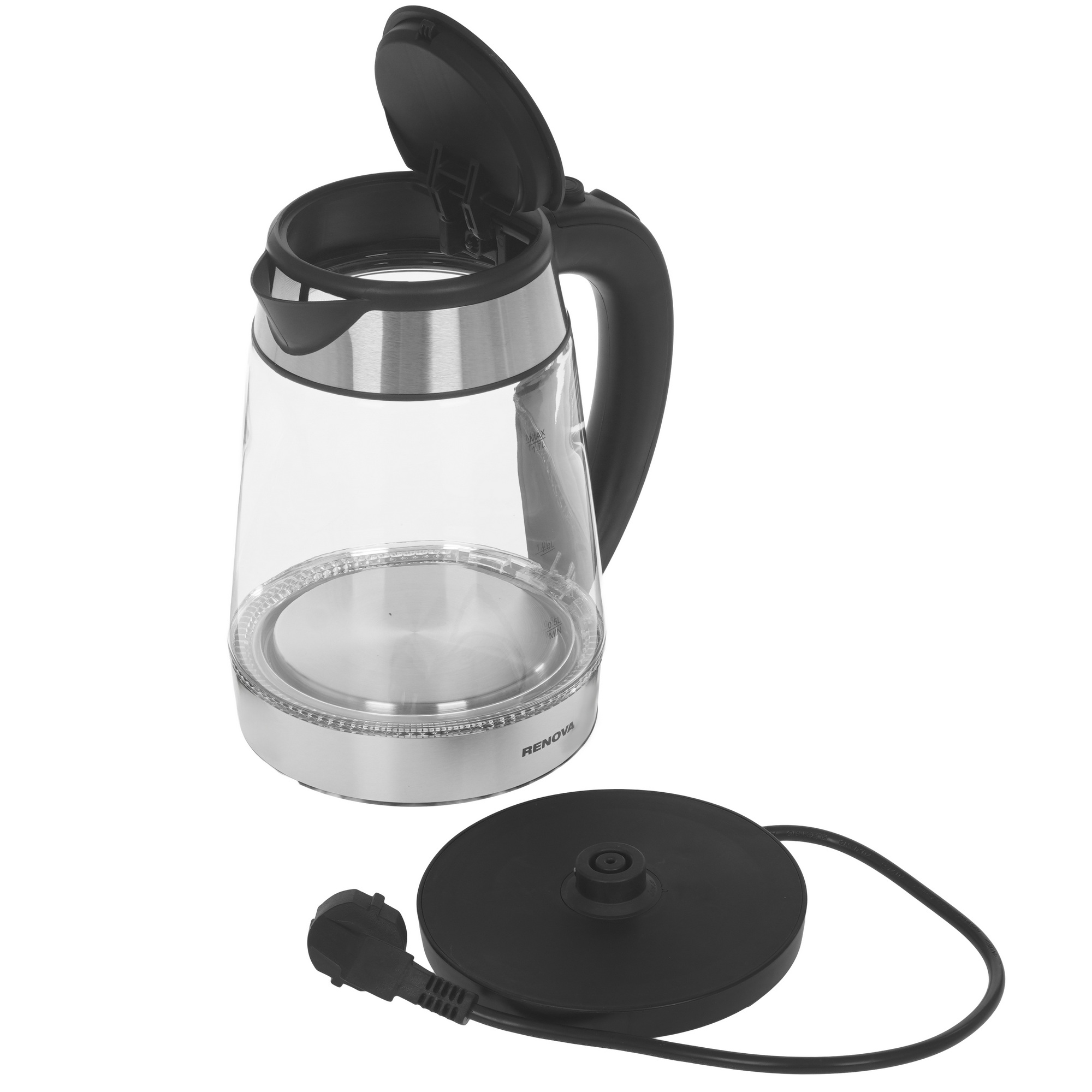 9207209 Электрочайник Renova KT17G-02B серебристый STDN-0095878 - Вид №4