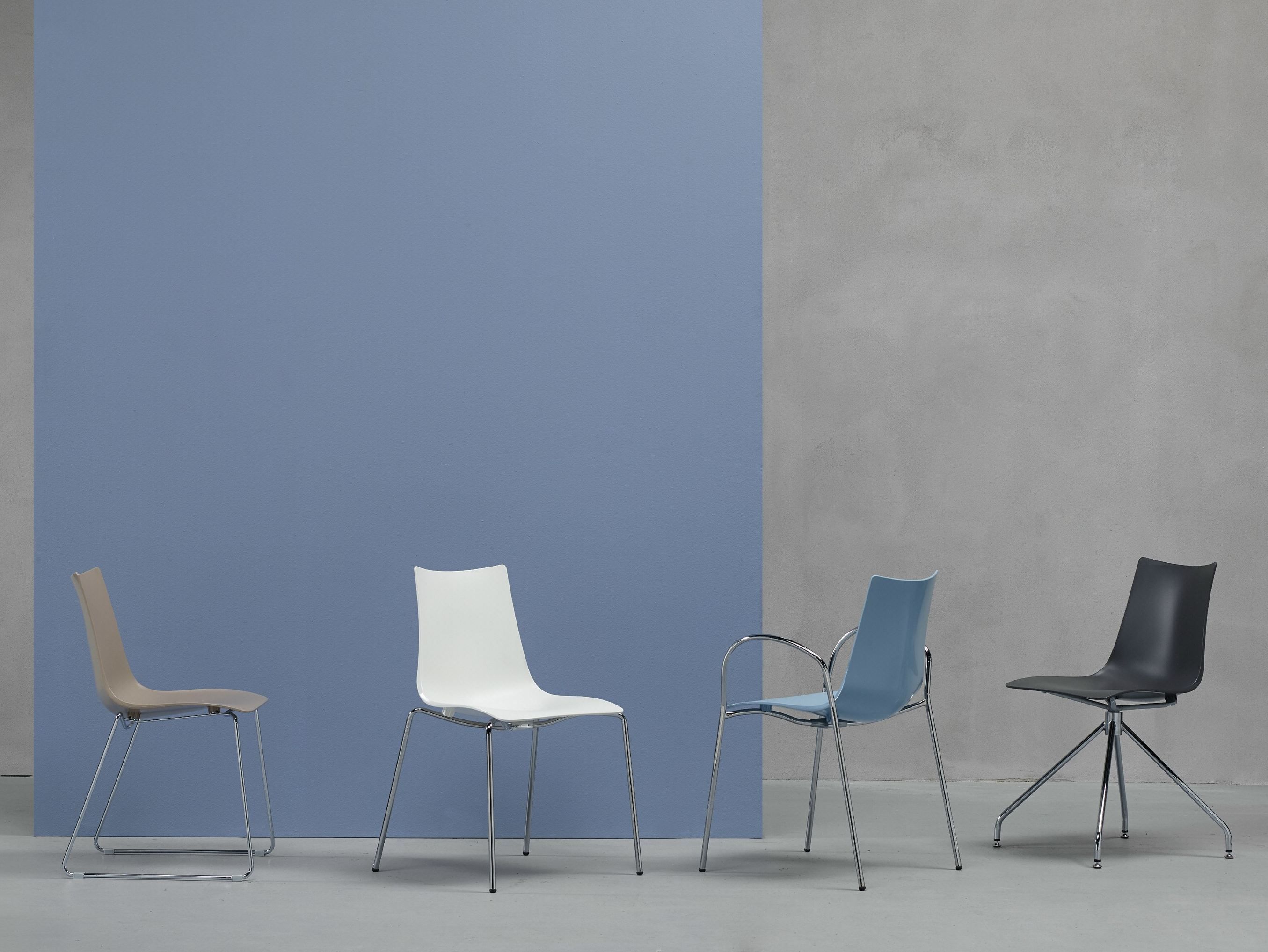 Поворотный стул из инженерного пластика S-CAB Zebra Tecnopolimer ARCH-00057926 - Вид №1