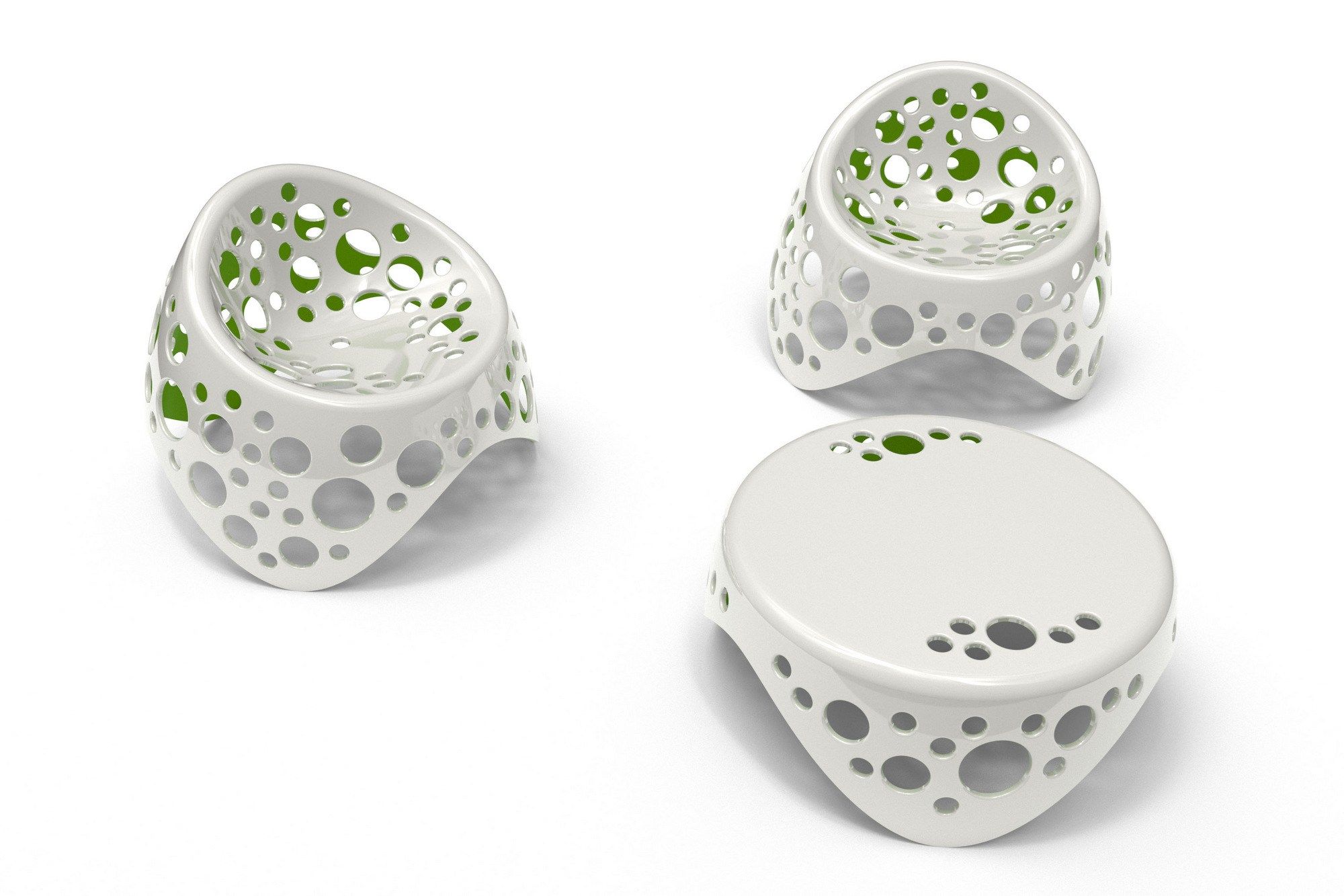 Пластиковый садовый стул с подлокотниками Giovannetti Moss ARCH-00042335