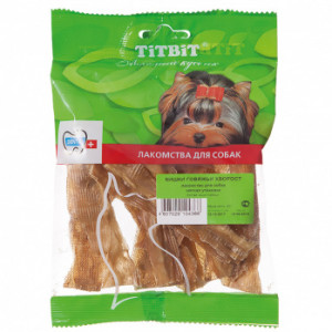 ПР0048136 Лакомство для собак Кишки говяжьи хворост TITBIT