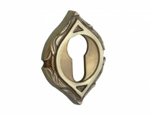 0EY073.000.12 Накладка с каплевидным вырезом европрофиля Золото 24К с черной патиной