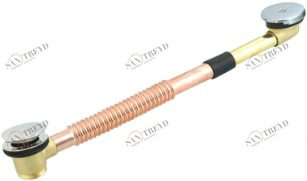 Слив-перелив для акриловой ванны медно-латунный, отделка хром CEZARES CZR-STW1-01 