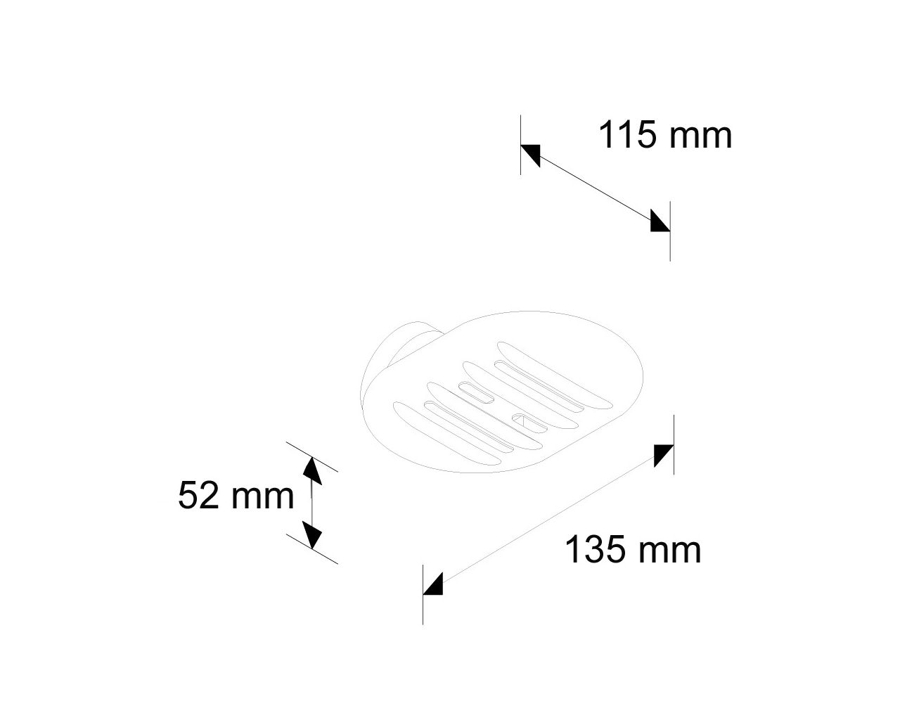 MHA08 Хромированная мыльница Merida  - Вид №1