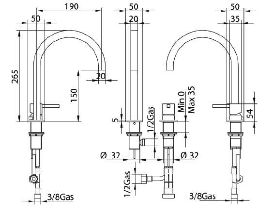 7507200001 Смеситель Bandini Ice Cube Santreyd - Вид №1