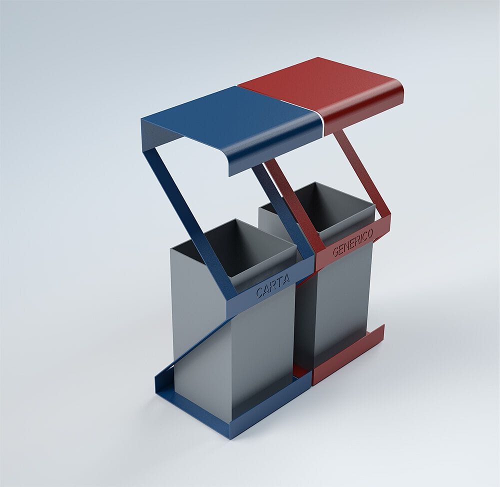 Наружная стальная стойка для мусора для утилизации отходов CITYSì ROMBO ARCH-00036942 - Вид №2