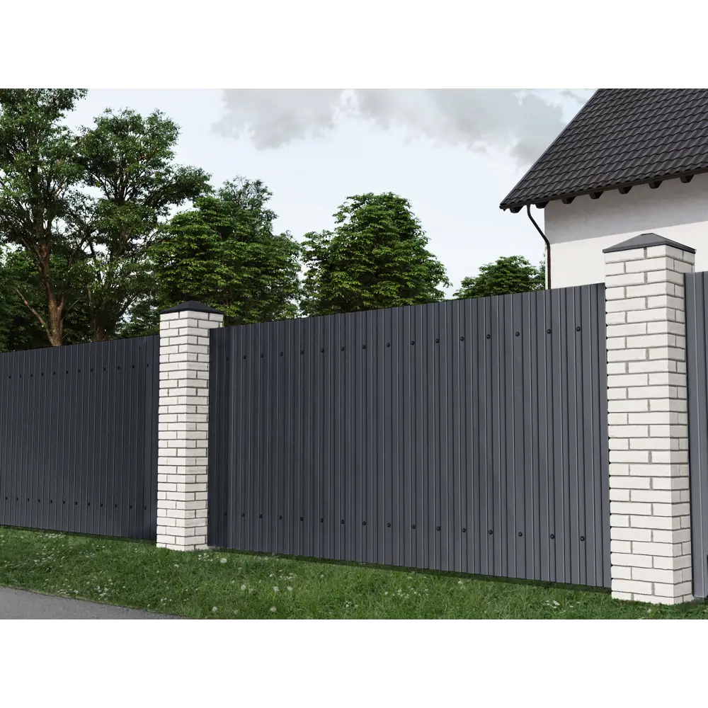 Профнастил С8 0.4 мм 1200x2000 мм RAL 7024 серый Santreyd STLM-2178220 - Вид №2