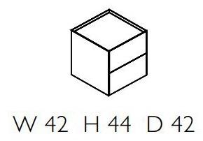 Caccaro Квадратная тумбочка из дерева с ящиками Riquadro sun-id-1486503 - Вид №3