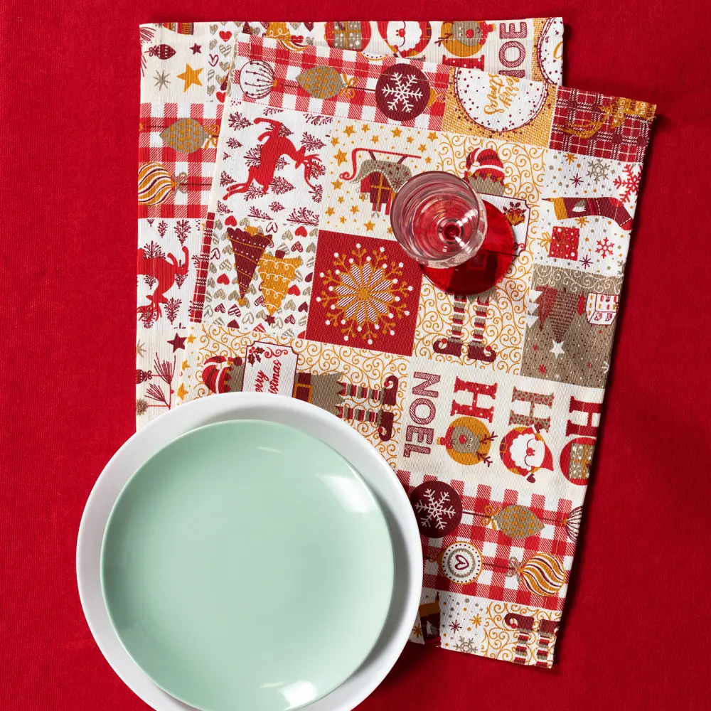 Салфетка сервировочная "Эльфы" 40x30 см цвет красная Altali STLM-2032157 - Вид №5