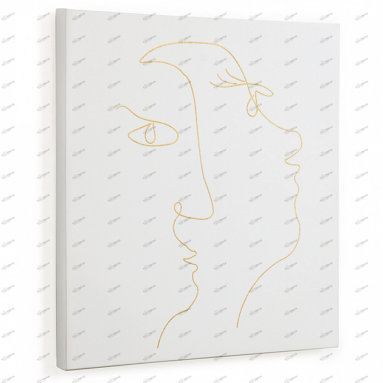 Картина на стену белая 50х50 см "Профиль" Nisma от La Forma LA FORMA NISMA 343104 