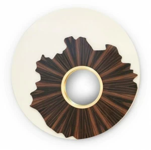 BRABBU Зеркало настенное круглое в раме