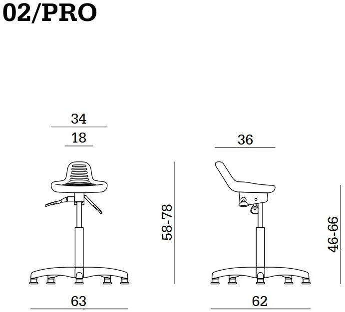Linea Fabbrica Офисный стул с 5 спицами и спинкой Confort sun-id-1461964 - Вид №2
