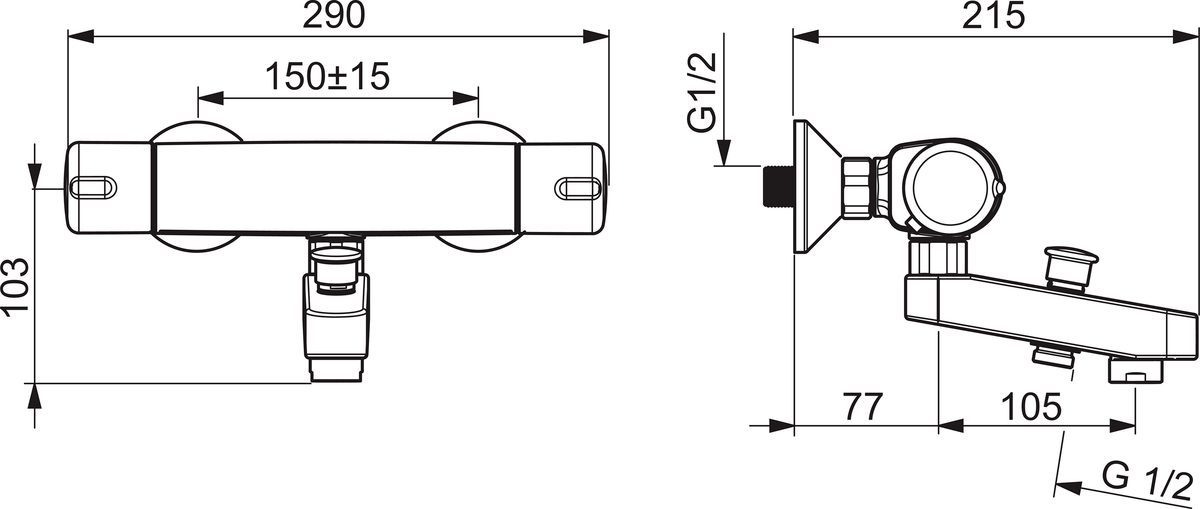 Oras 7442U Cмеситель для ванны и душа 7442U Nova Хром  - Вид №1