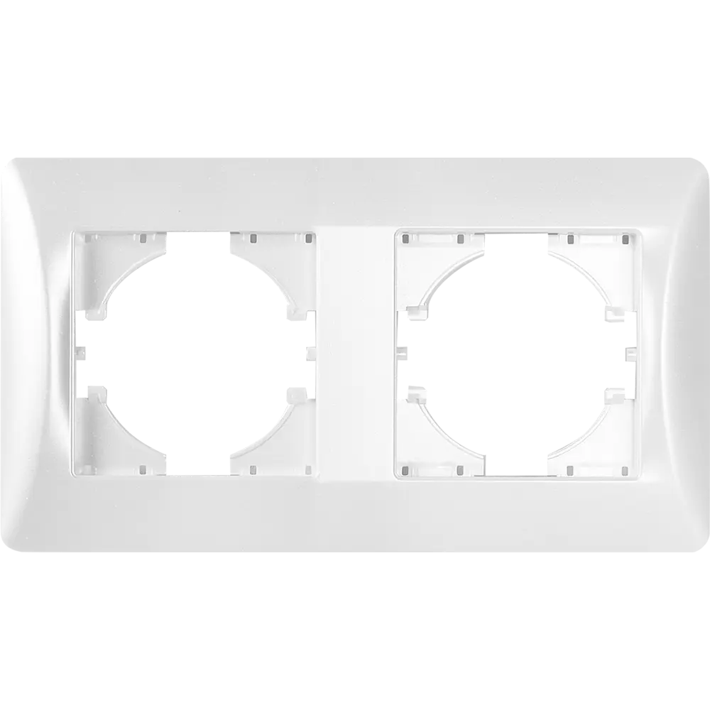 Рамка для розеток и выключателей Gusi Electric Ugra С1120-028 2 поста цвет жемчуг STLM-2195088