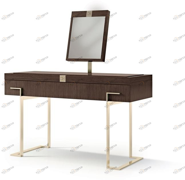 Carpanese Home Туалетный столик из дерева с ящиком и зеркалом Contemporary 7927