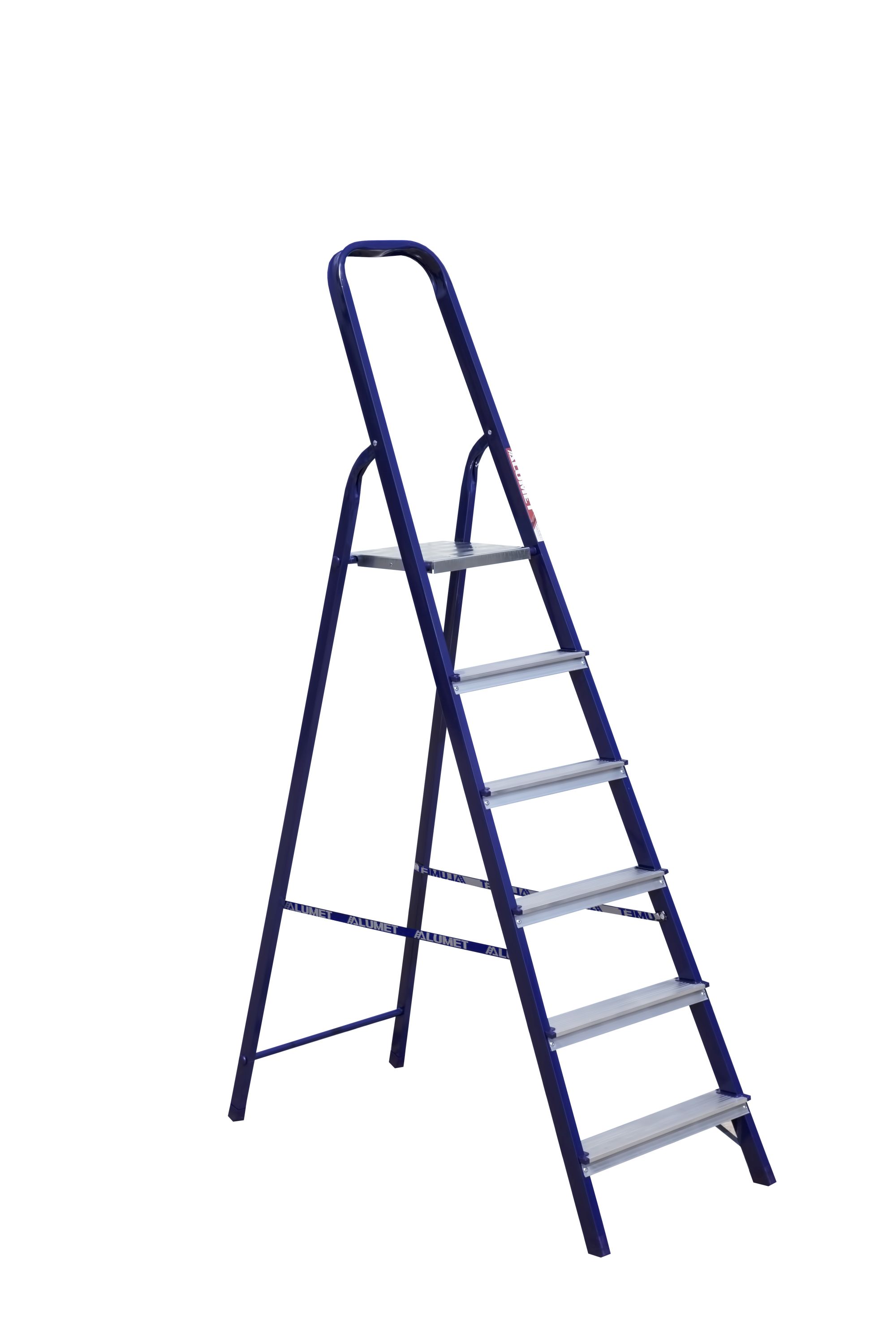 Стремянка стальная с алюминиевыми ступенями M 8406 ALUMET 