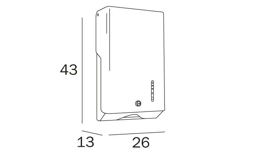 Металлический диспенсер для бумажных полотенец INDA® HOTELLERIE ARCH-00031551 - Вид №2