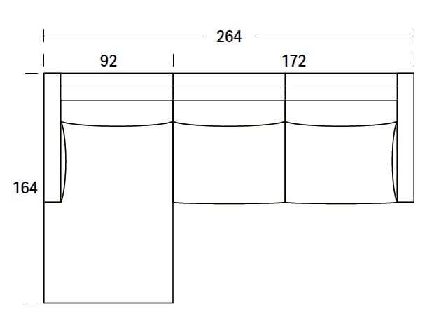 3-местный тканевый диван с полуостровом Felis Softliving ARCH-00127233 - Вид №4