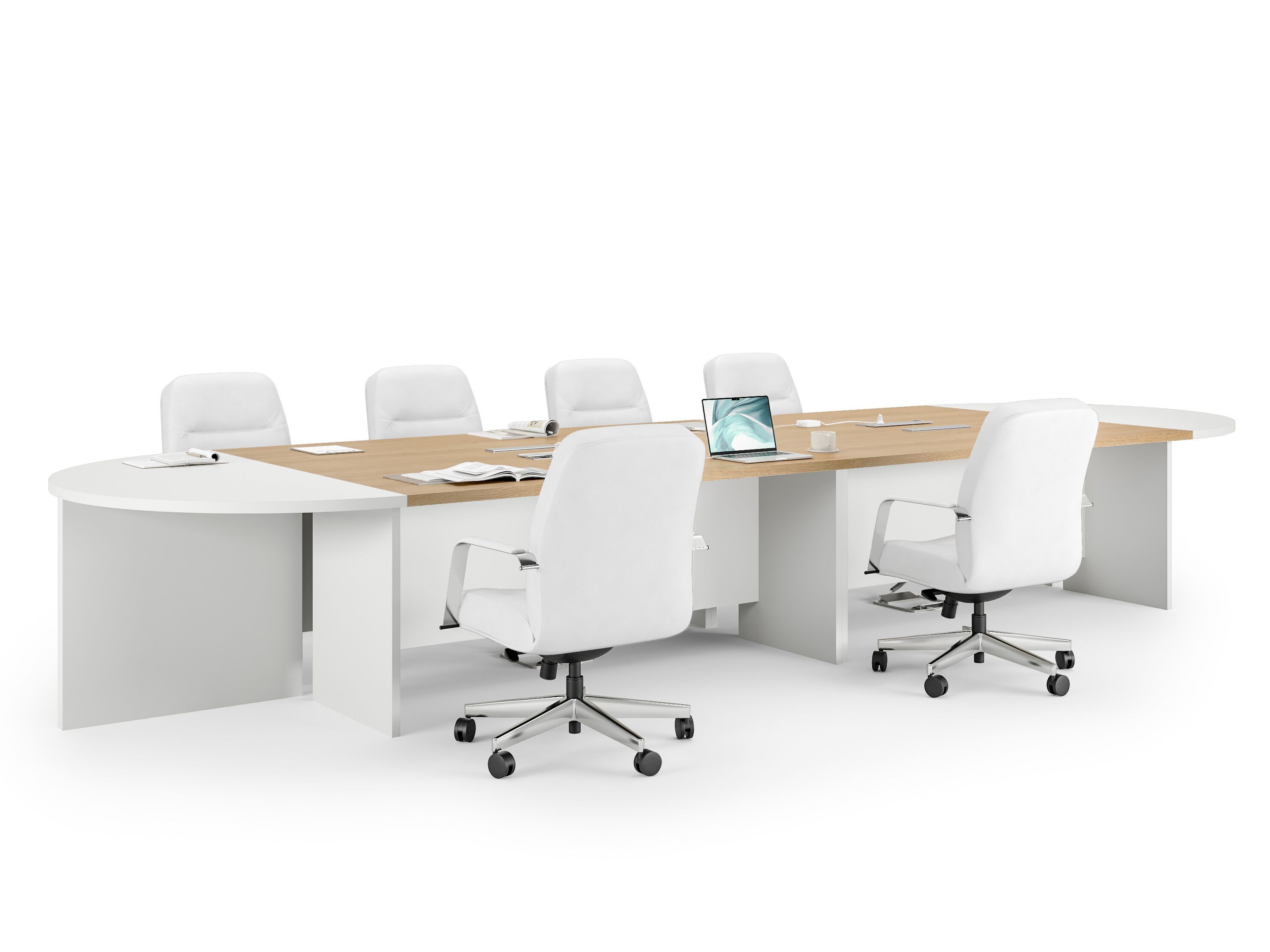 Овальный стол для совещаний с системой люверсов Giessegi OfficeTime ARCH-00053513