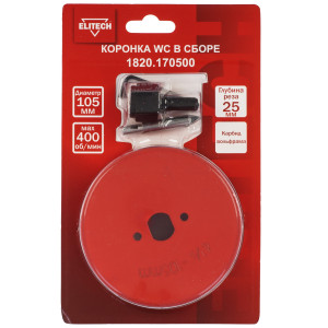 Коронка Elitech 1820.170500 9186977