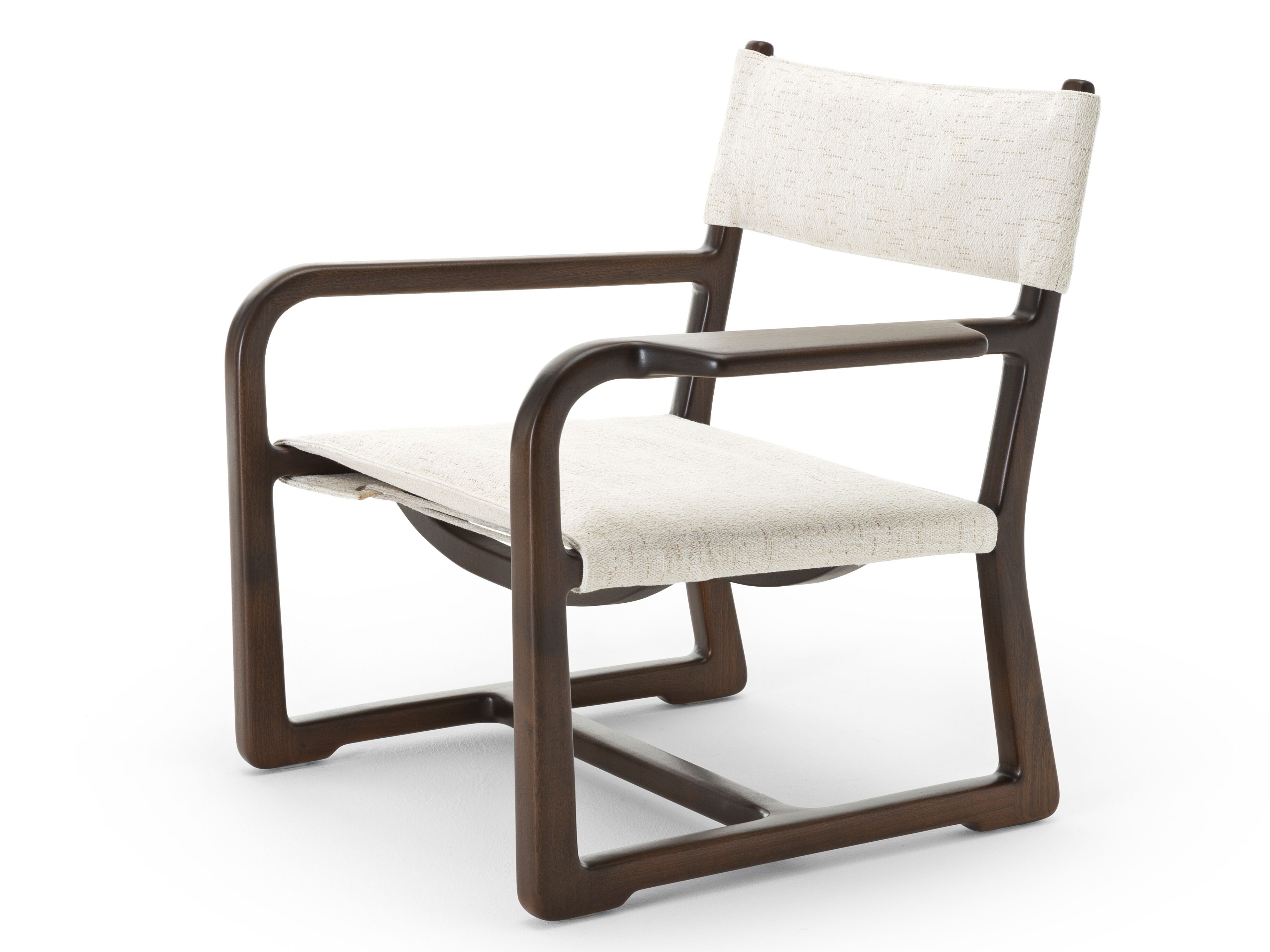 Садовое кресло из красного дерева и ткани с подлокотниками Exteta Loro Piana Interiors, The Delight Chairs by Exteta ARCH-00038048