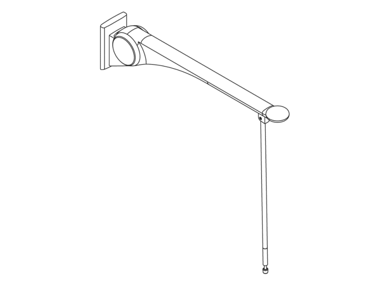 802.50.46060 Складная опорная рейка премиум-класса HEWI Stützen 