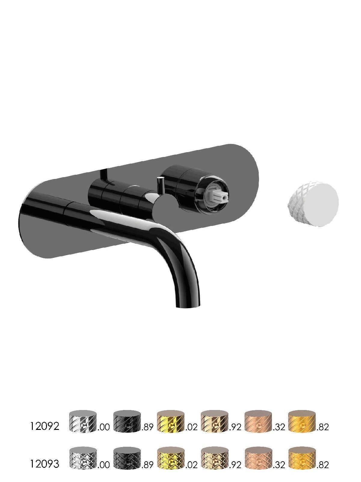 Настенный смеситель для ванны с 3 отверстиями и пластиной Rubinetterie Frattini отдельная эстетика ARCH-00139516 - Вид №22