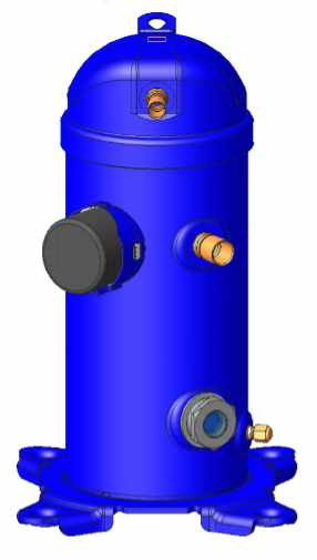Danfoss MLZ — герметичные спиральные компрессоры MLZ026T4LP9A Компрессор спиральный 121L8637  - Вид №5