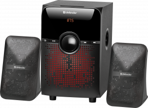 65182 акустическая 2.1 система x182 18вт, bt/fm/mp3/sd/usb/led/rc Defender