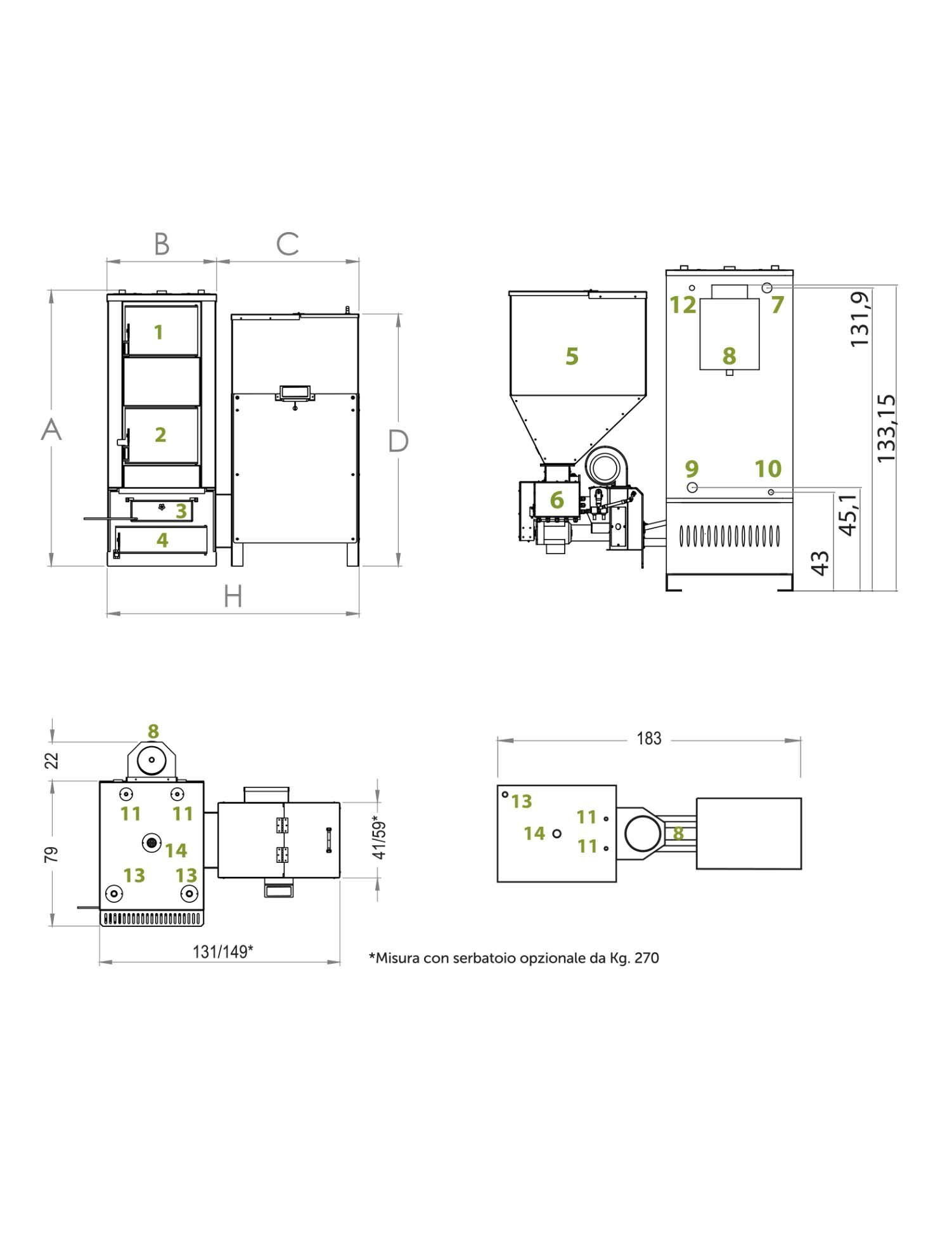 Многотопливный котел CTM MAGIKFIRE ECO ARCH-00054231 - Вид №2