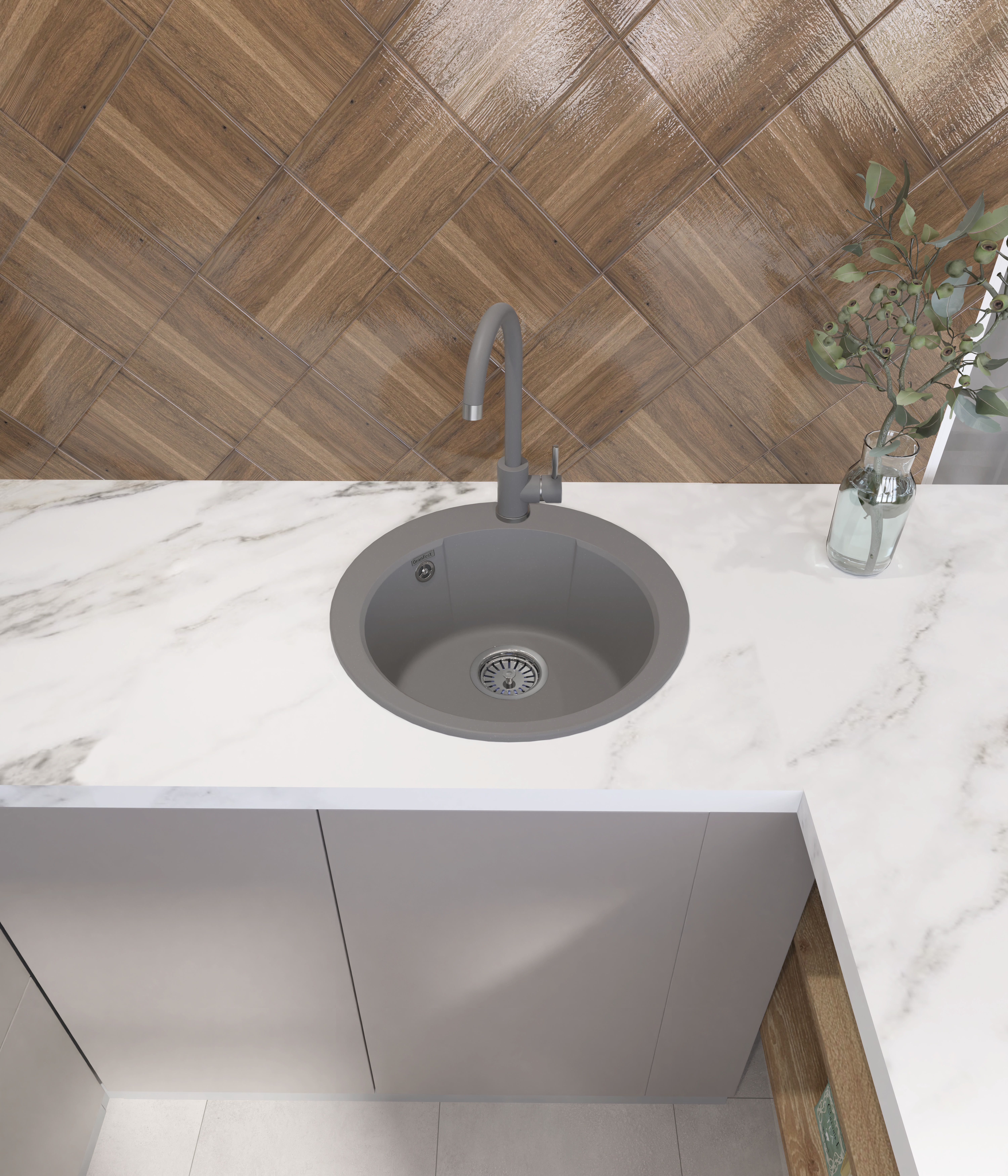 Кухонная мойка Кварц URBAN S636 GranFest 649-S636 - Вид №1