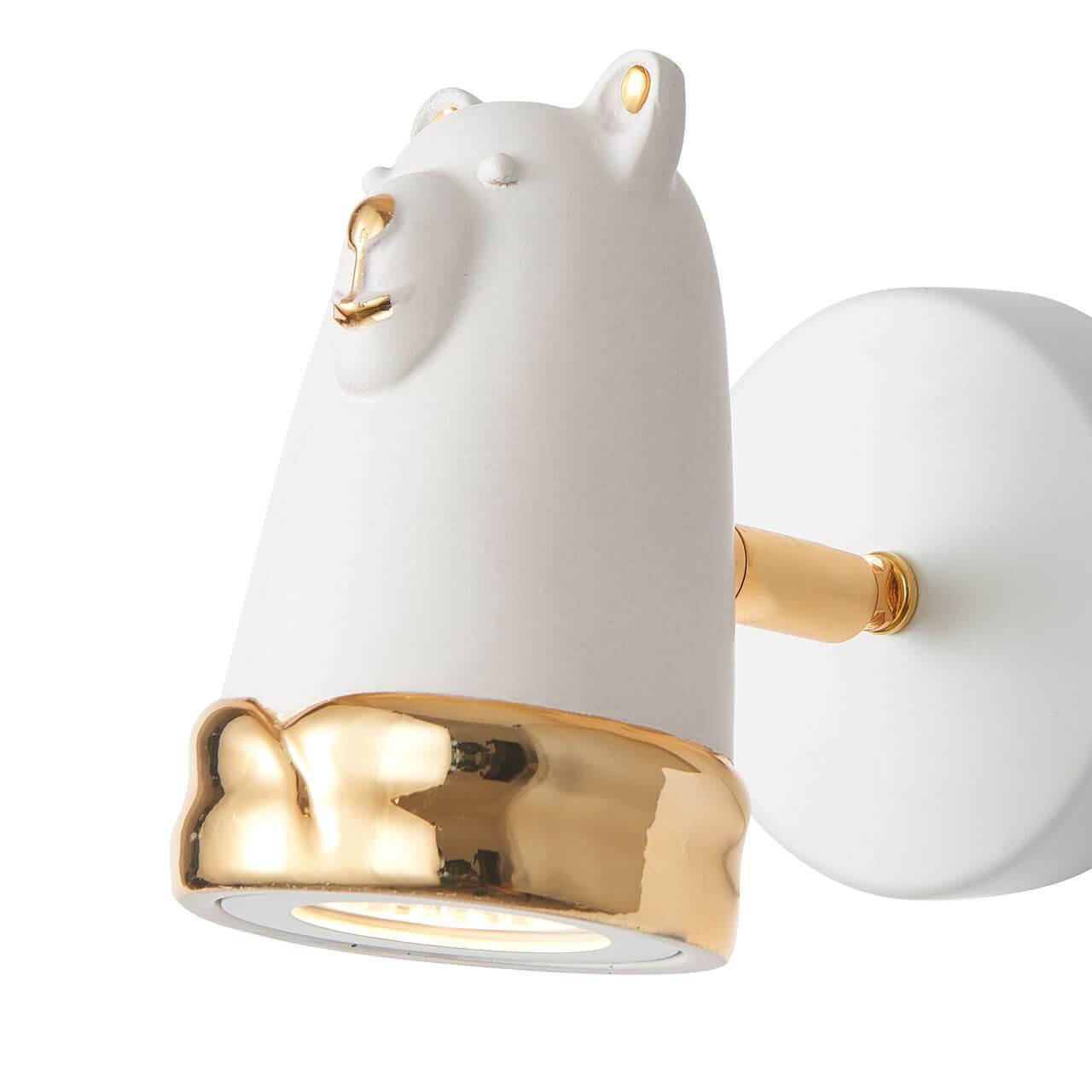 Спот настенный светодиодный белый Taddy Bears 2451-1W FAVOURITE KIDS 00-3948984 Белый;золото - Вид №1