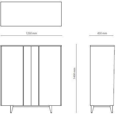 PRADDY Комод из фанерованной древесины с распашными дверцами Orchestra Ml171 - Вид №2